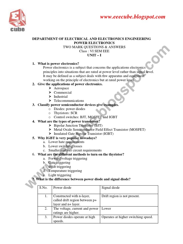 Power Electronics 2m - Opt | PDF