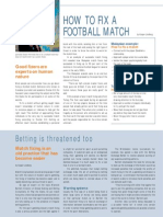 FOOTBALL MATCH FIXING: THE SECRET METHODS AND RISKS