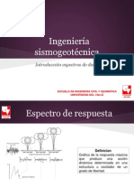 Ingeniería sismogeotécnica: espectros de diseño