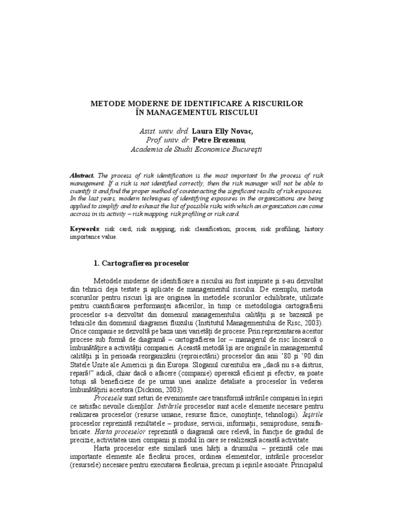 Tipuri de Risc | PDF