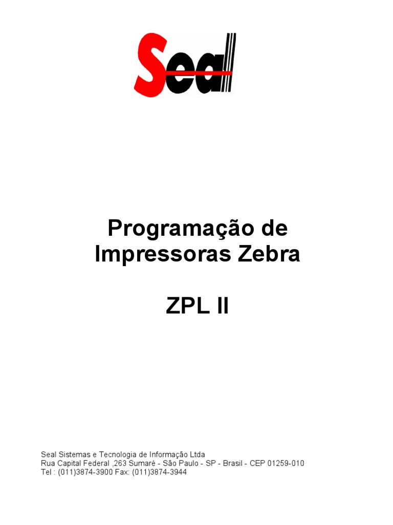 Zebra ZPL Manual Portugues | PDF | Impressão | Impressora (informática)