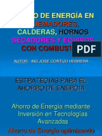 Estrategias y proyectos para el ahorro de energía en quemadores, calderas y equipos de combustión