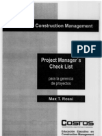 Project Managers Check List