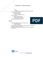 Sample Agenda For Software Demonstration