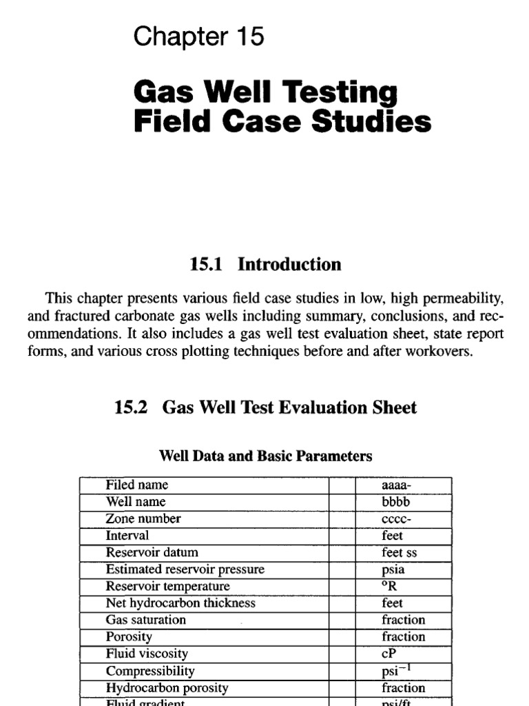 Gas Well Testing Case Studies and Analysis | PDF | Petroleum Reservoir ...