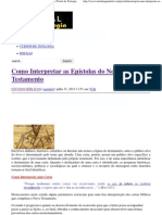 Como Interpretar As Epístolas Do Novo Testamento - Portal Da Teologia PDF