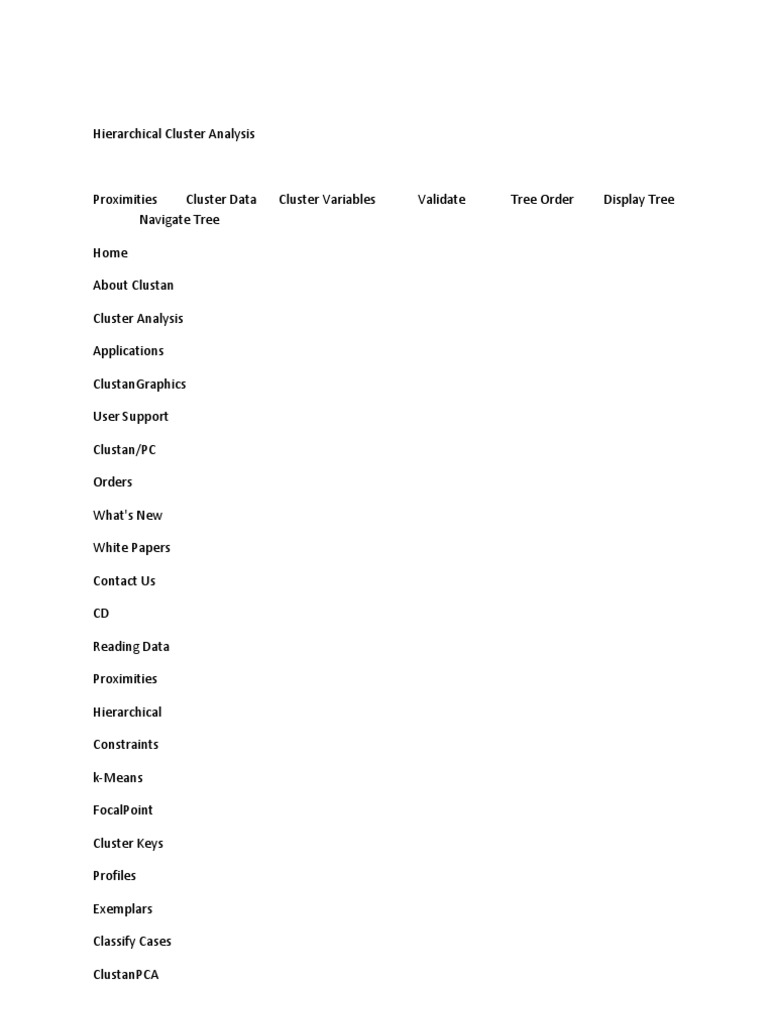 Hierarchical Cluster Analysis Overview | PDF | Cluster Analysis | Data ...