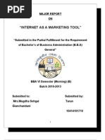 Download Internet Marketing Full Project Report by aquarius_tarun SN160531379 doc pdf