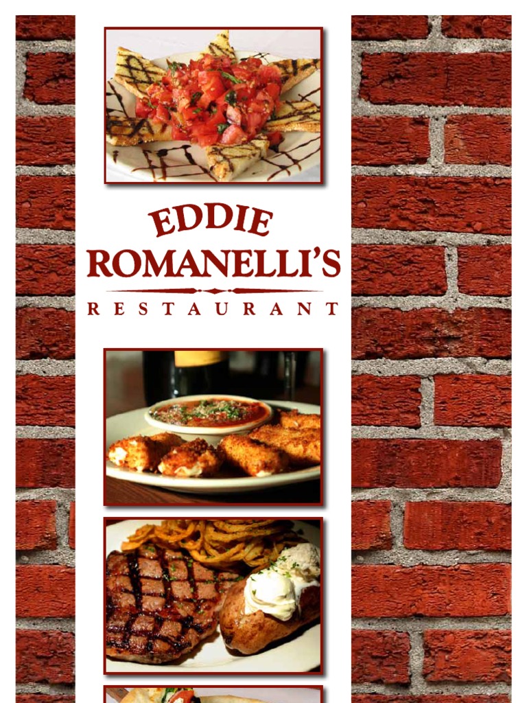 Eddie Romanelli's Menu Overview | PDF | Tomato Sauce | Salad