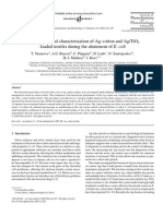 Performance and characterization of Ag–cotton and AgTiO2