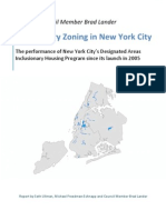 Inclusionary Zoning in New York City: The Performance of New York City's Designated Areas Inclusionary Housing Program Since Its Launch in 2005