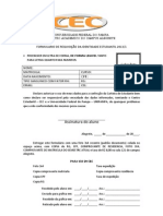 Formulario Carteira ESTUDANTIL Cec 20131