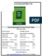 green waste 2013 prices