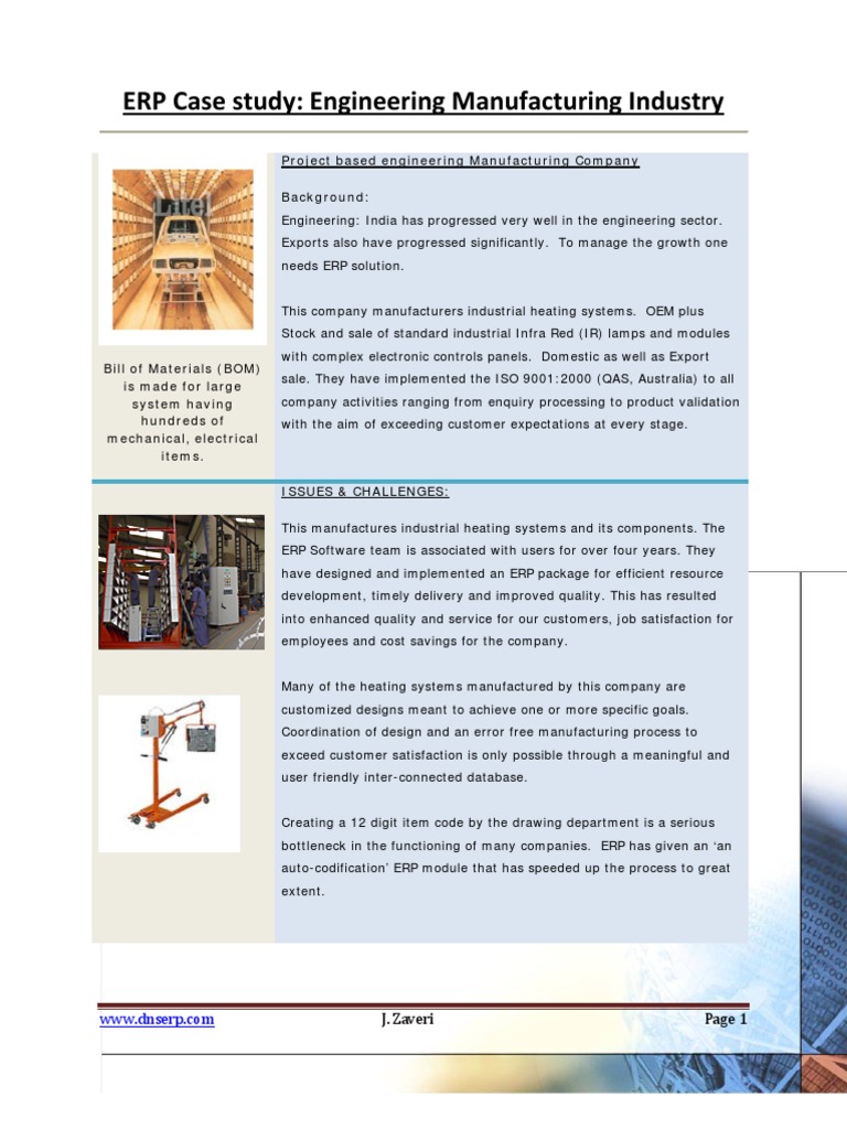 ERP Implementation in Engineering Manufacturing | PDF | Enterprise ...