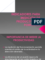 Indicadores para Medición de Productividad Portuaria