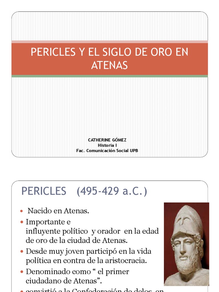Unidad 4 Pericles y El Siglo de Oro de Atenas - Catherine Gómez | PDF ...