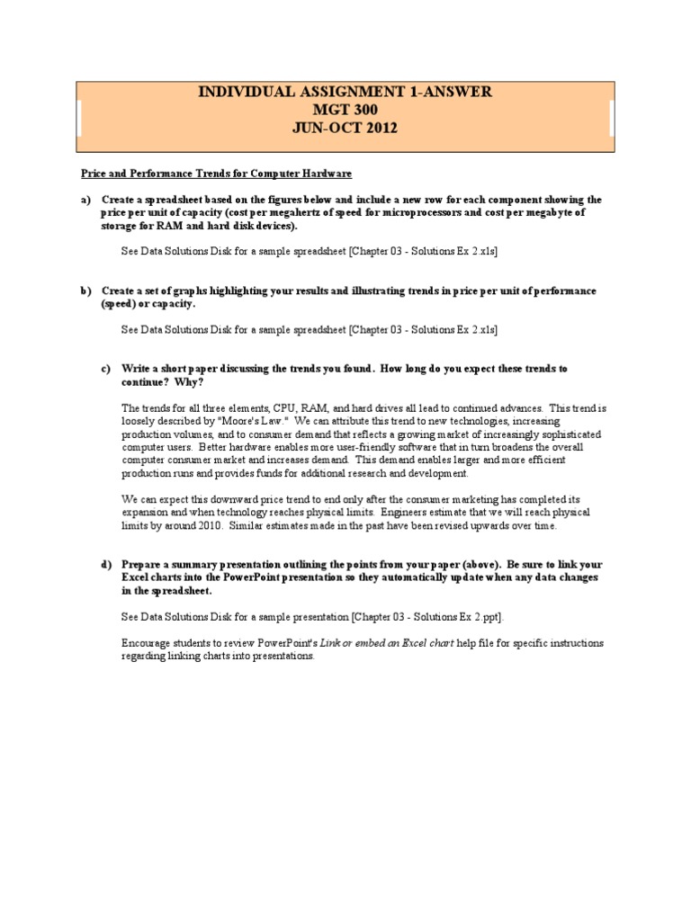 Individual Assignment 1-Answer | PDF | Business | Computers