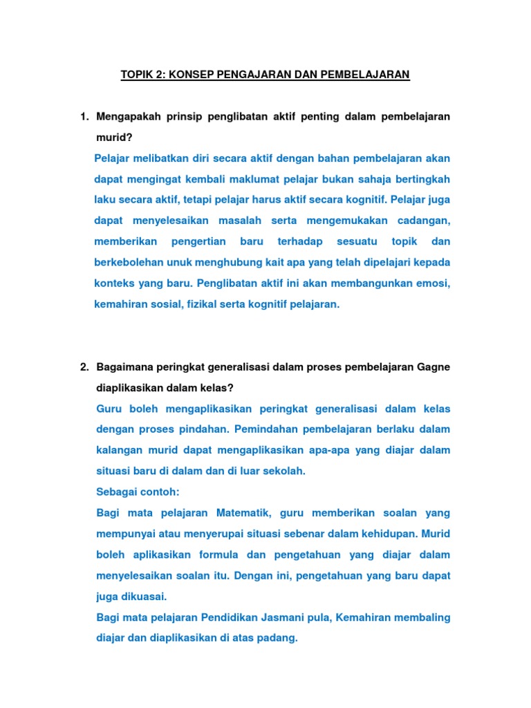 Konsep Pengajaran Dan Pembelajaran Pdf