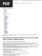 Sponsorizarea, Mecenatul Si Acordarea de Burse Private [Ghid Fiscal Si Contabil - Facilitatea Fiscala] _ CodFiscal.net - Finante Fiscal Conta