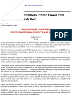 Ormat Technologies Inc. - Ormat Energy Converters Proven Power From Cement Plant Waste Heat - 2013-05-09
