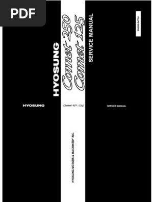 Hyosung Gt125 Amp Gt250 Workshop Manual Motor Oil Cylinder