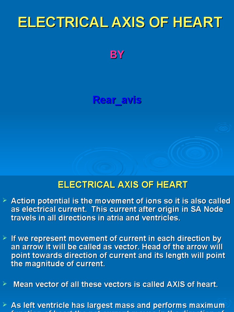 Electrical Axis of Heart Electrocardiography Heart