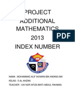 Project Add Math 2013 Index Number