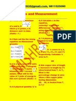 Units and Measurement XL Question Paper 18-4-2013