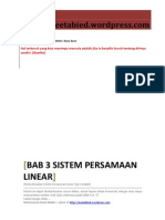 Bab III Sistem Persamaan Linear B Menyelesaikan SPL 3 Variabel
