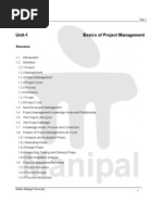 Unit 1 Basics of Project Management: Structure