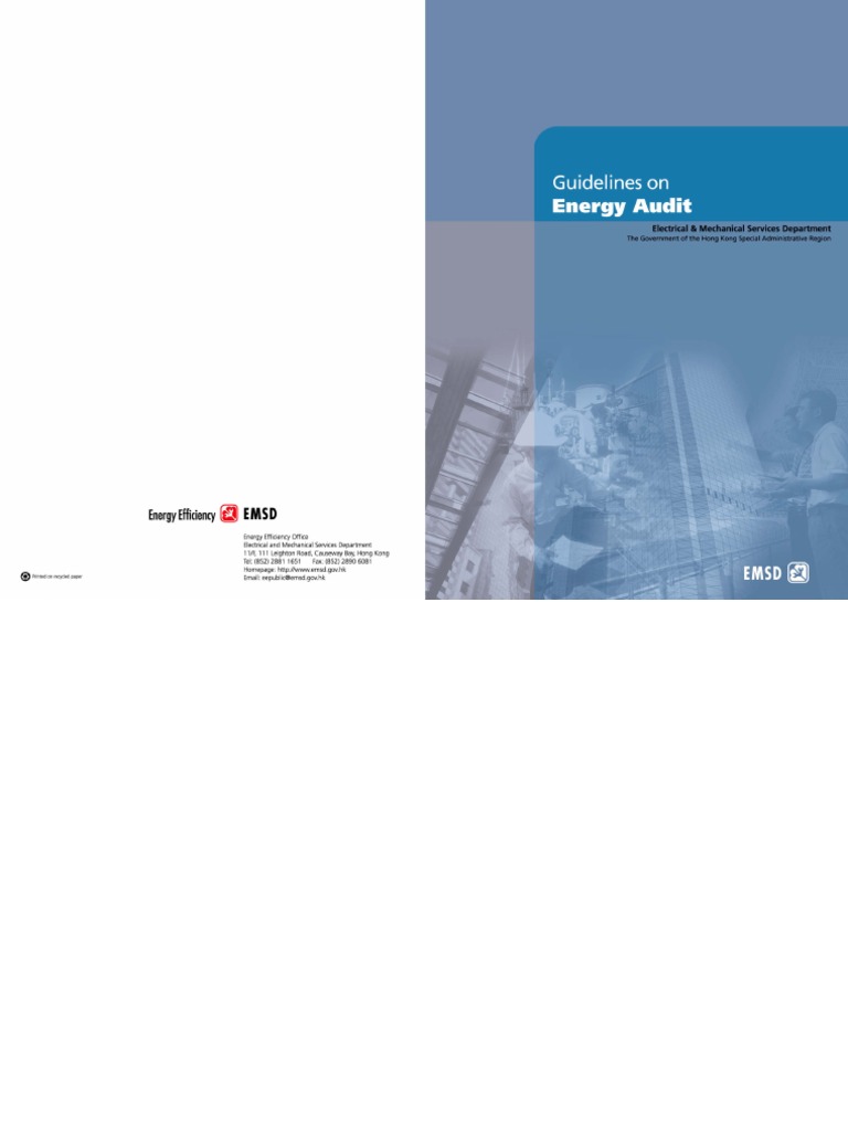 Guidelines On Energy Audit | PDF | Energy Conservation | Efficient ...