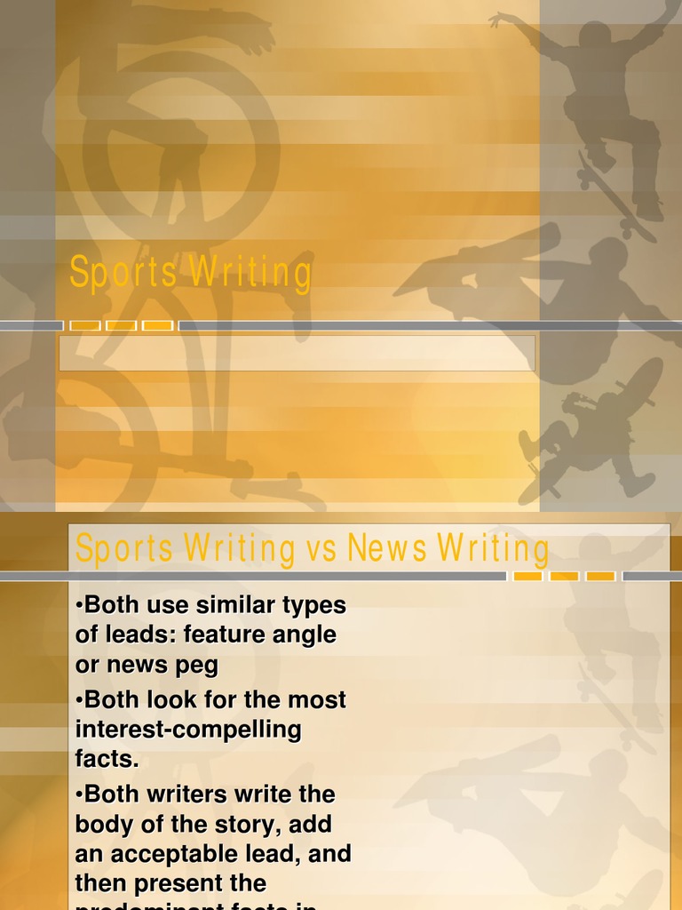 Essentials of Sports Writing Techniques | PDF