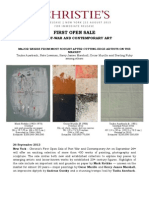 Christie's New York - First Open Post-War and Contemporary Art - September 26, 2013