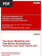 Top Down Modeling and Test Bench Development: Verification Case Study: Pipeline ADC