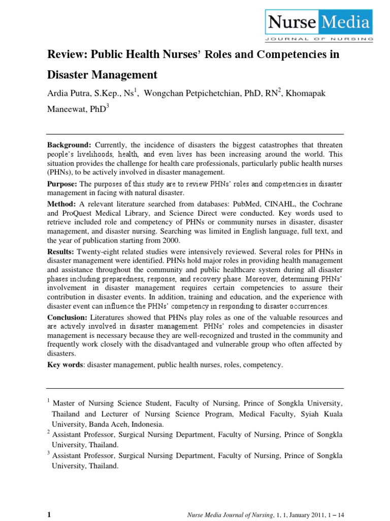 Nurses Role | Pdf | Emergency Management | Nursing