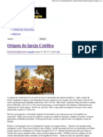 Origem Da Igreja Católica - Portal Da Teologia PDF