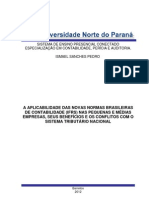 A Aplicabilidade Das Novas Normas Brasileiras de Contabilidade