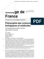 Philosophie des sciences biologiques et médicales - Philosophie des sciences biologiques et médicales - Collège de France