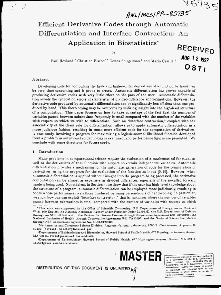 Efficient Derivative Codes Through Automatic Differentiation and