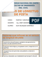 Cálculo de longitud de pista aeroportuaria considerando factores meteorológicos, aeronave crítica y correcciones