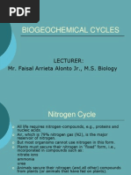 Biogeochemical Cycles: Lecturer: Mr. Faisal Arrieta Alonto JR., M.S. Biology