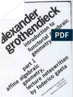 Notes On Grothendieck Lecture by Federico Gaeta