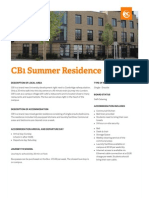 CB1 Summer Residence: Description of Local Area Type of Rooms