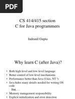 CS 414/415 Section C For Java Programmers: Indranil Gupta