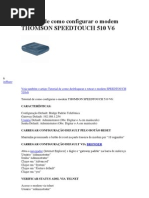 Tutorial de Como Configurar o Modem THOMSON SPEEDTOUCH 510 V6