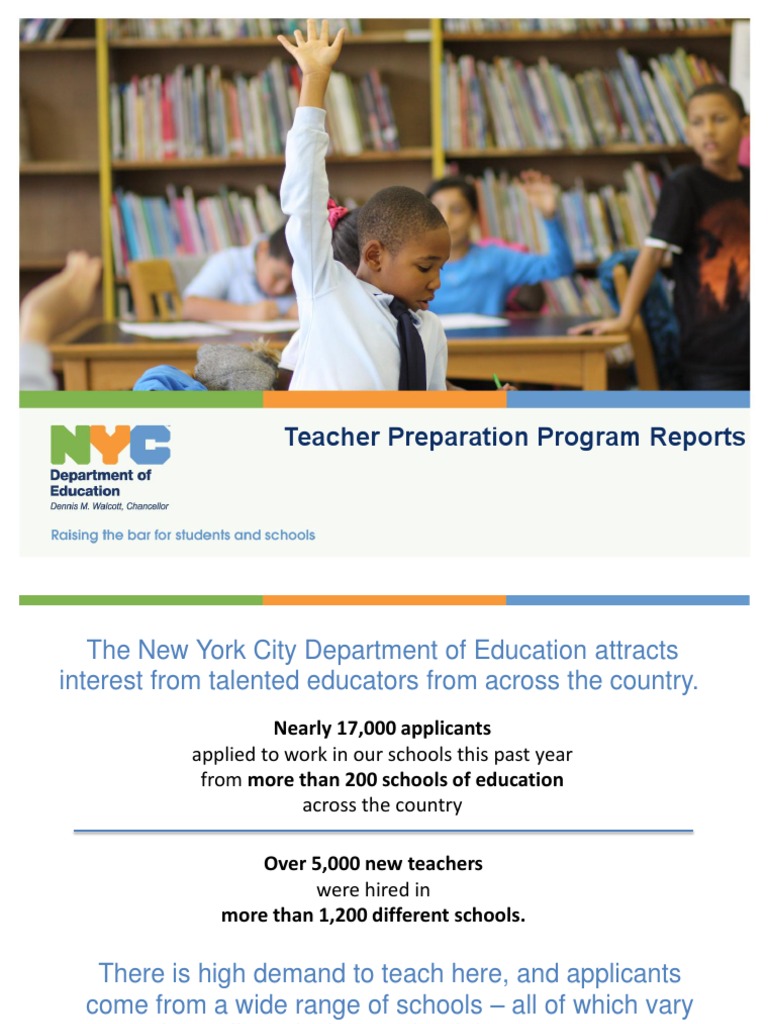 NYC DOE Teacher Preparation Program Presentation August 2013 PDF