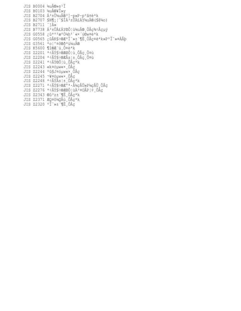 JIS Standard | PDF