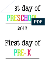 First Day of School Signs Preschool - 12th Grades by anna and blue paperie