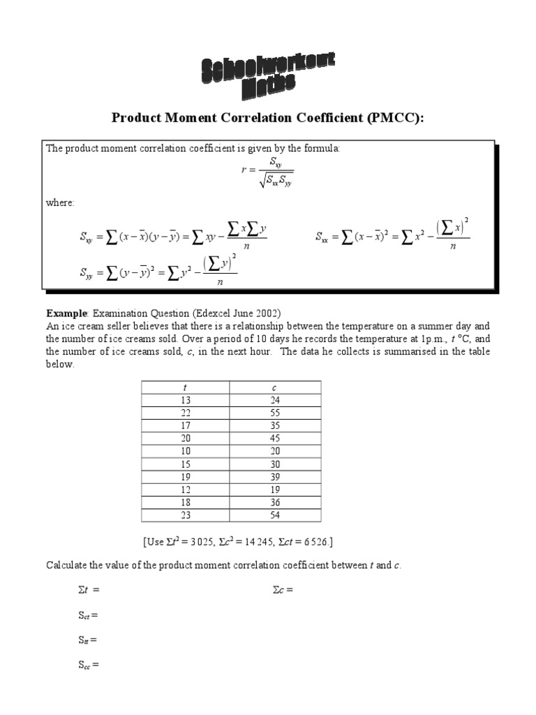 Product Moment Correlation Coefficient Contd | PDF | Pearson Product ...