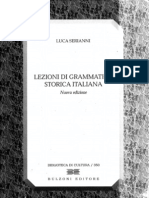 Lezioni di grammatica storica italiana Luca Serianni